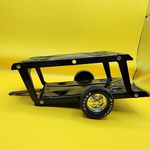 NYLINT Pressed Steel 2 Car Double Decker Hauler Trailer Foldable Black